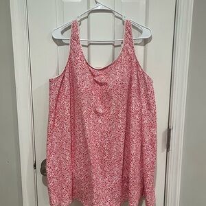 Lands' End Red and White Women's Swimsuit 3X EUC